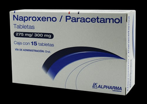 NAPROXENO SODICO/PARACETAMOL TAB 275/300 MG CAJA C15 – Farma Leal