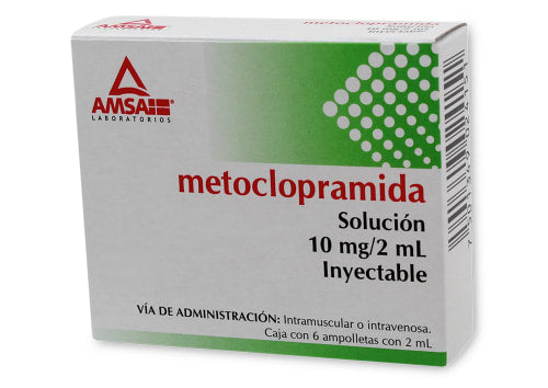 METOCLOPRAMIDA INY. 10 MG. CAJA C/6 AMP. C/2 ML.