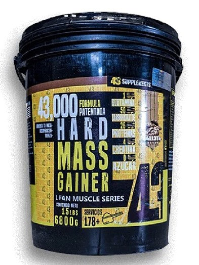 43 SUPPLEMENTS HARD MASS GAINER 15LBS / 178 SERV