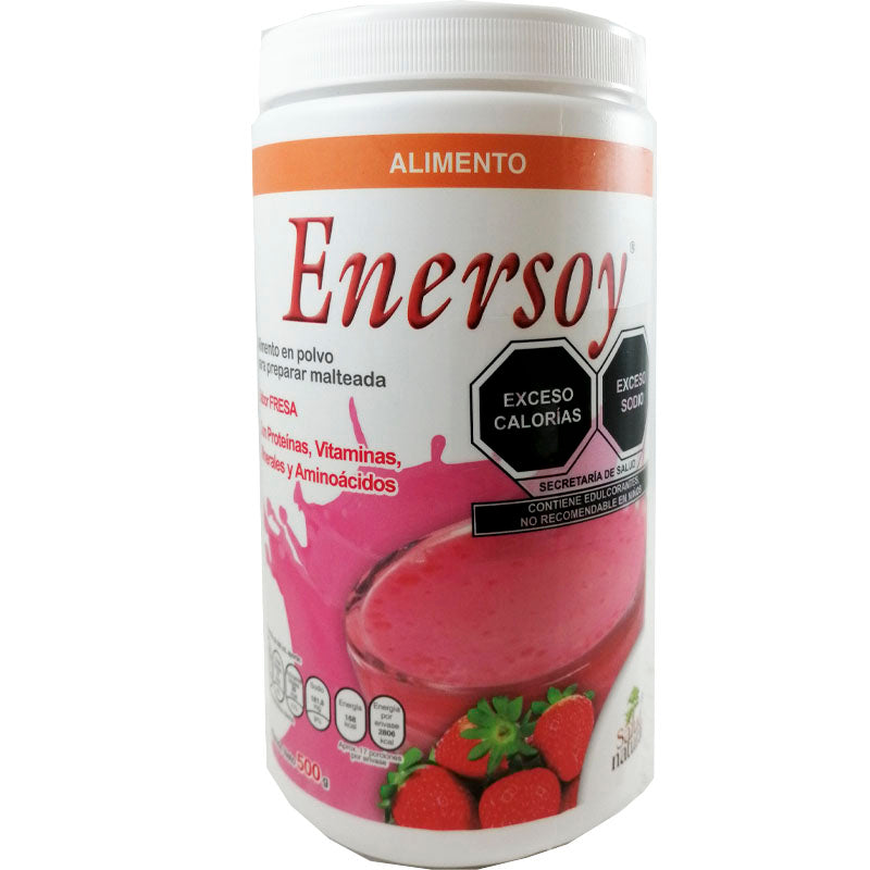 ENERSOY ALIMENTO EN PVO. FCO. C/500 G. FRESA