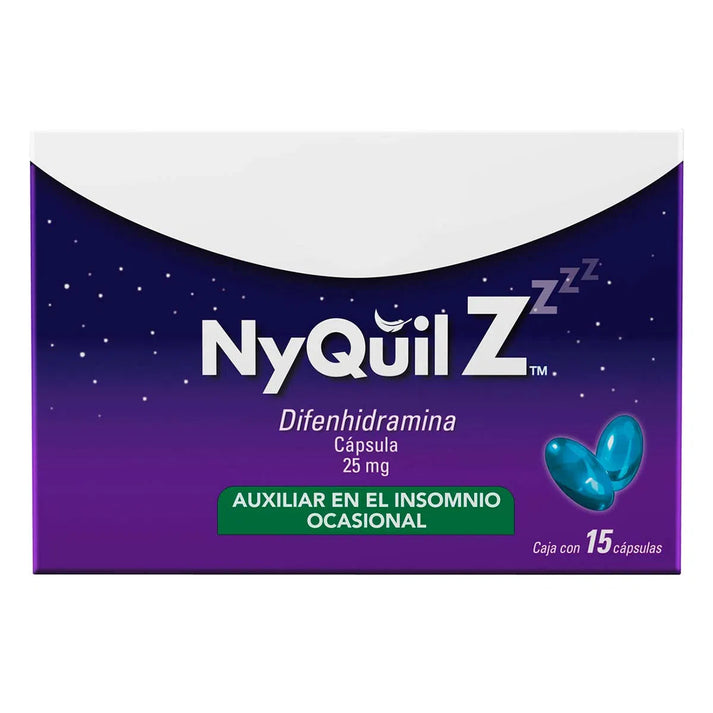 NYQUIL Z 25MG 15 CAPS – Farma Leal