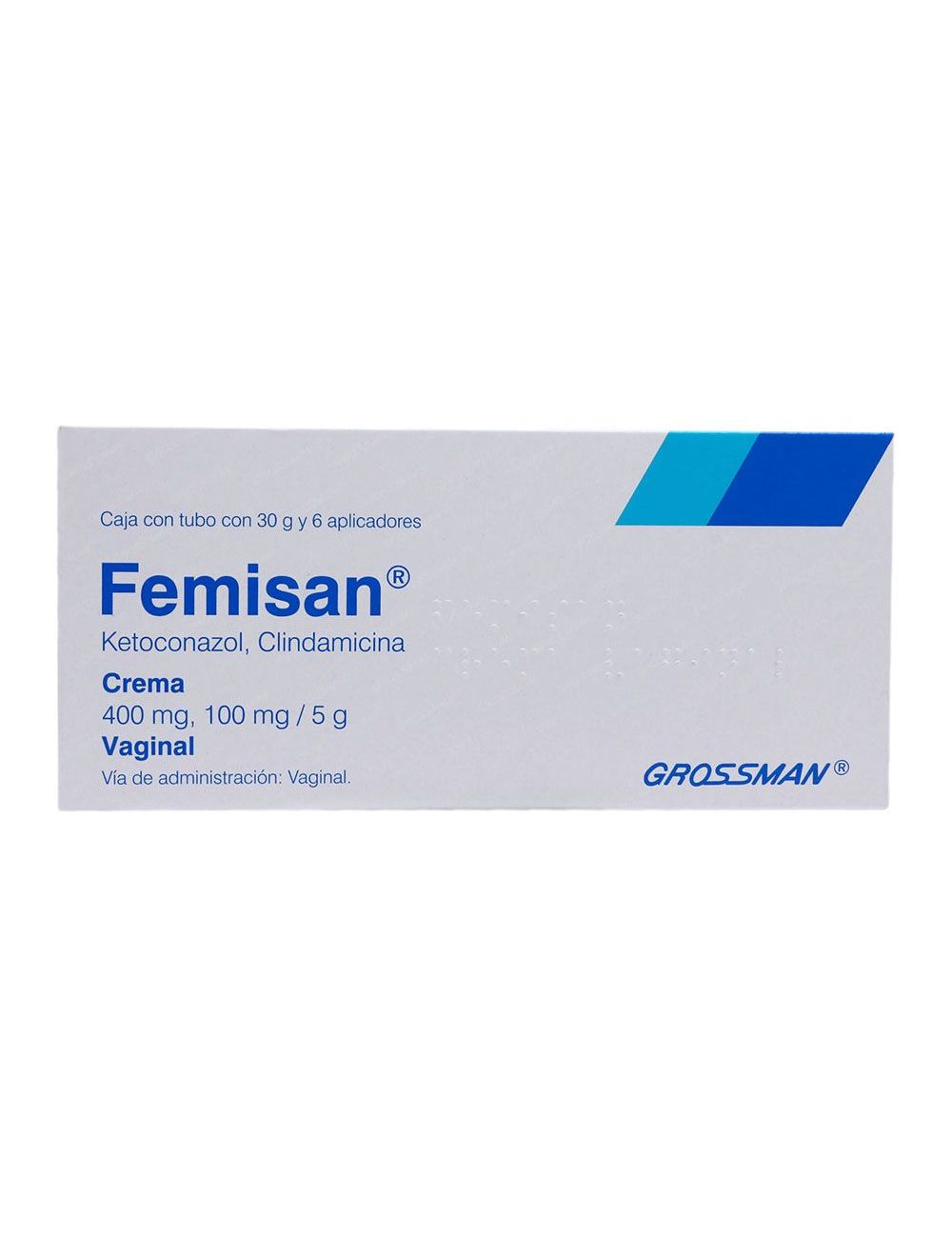 FEMISAN CMA. VAGINAL 100/400 MG. CAJA C/TUBO C/30 G.