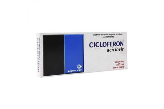 CICLOFERON INY. 250 MG. CAJA C/5 FCOS. AMP. C/LIOFILIZADO