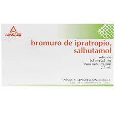 BROMURO DE IPRATROPIO-SALBUTAMOL 0.5/2.5 MG. SOL. P/NEBUL. C/10 AMP. C ...