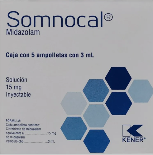 MIDAZO SOMNOCAL 15MG/3ML S INY 5AMP