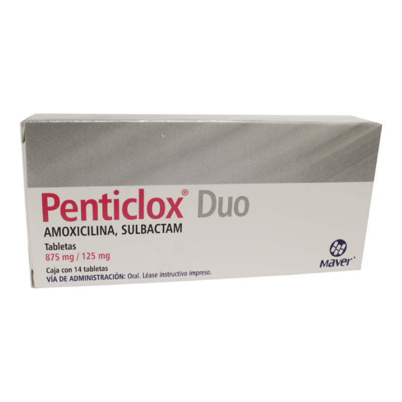 PENTICLOX DUO TAB. 875/125 MG. CAJA C/14 (12 HRS.)