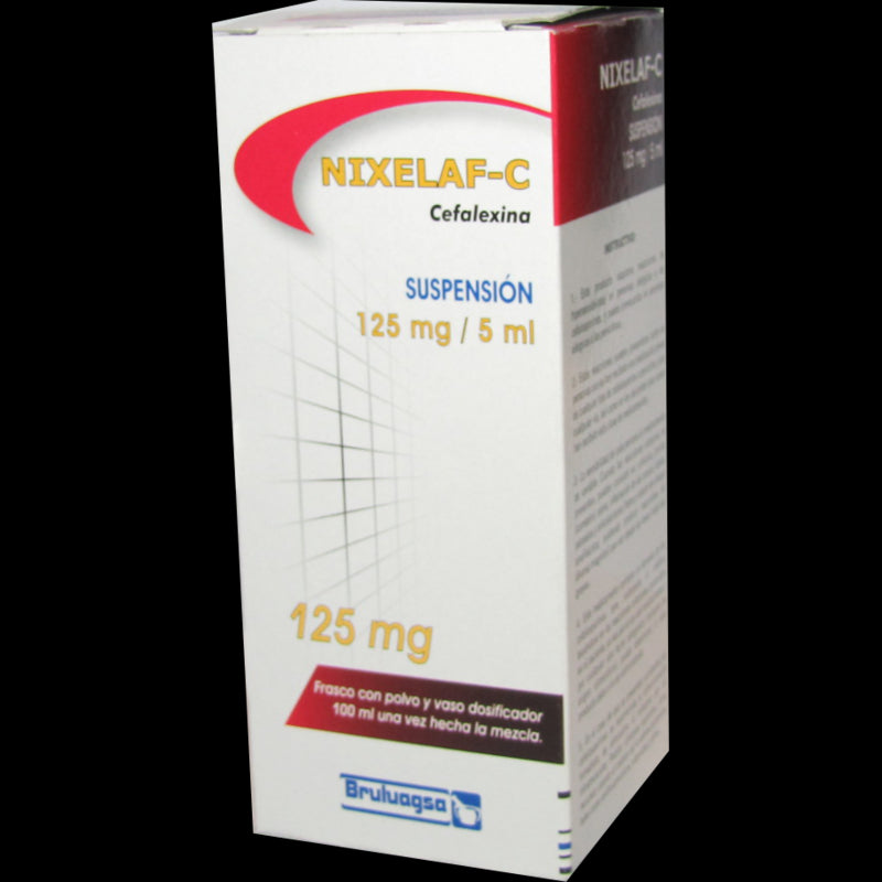 NIXELAF-C SUSP 125 MG CAJA CFCO CPVO PARA 100 ML(CEFALEXINA)