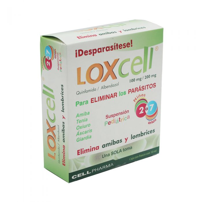 LOXCELL SUSP. PEDIATRICA 100/200 MG. CAJA C/FCO. C/10 ML.