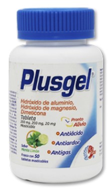 PLUSGEL TAB. MASTIC. FCO. C/50 MENTA-LIMON