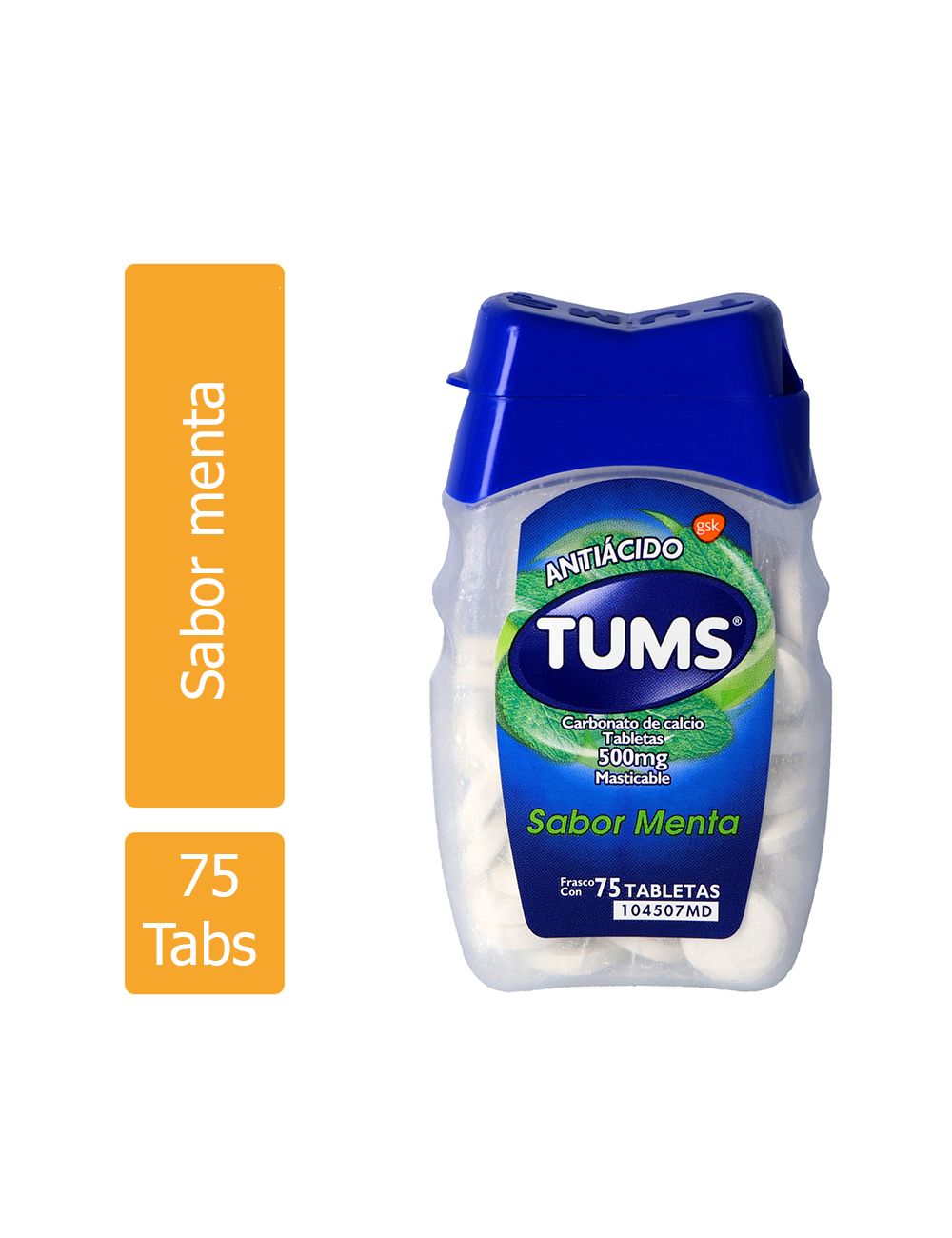 TUMS MENTA 500 MG 75 TAB